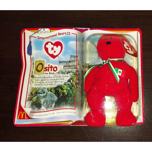 TY Beanie Babies McDonald's International Bears II Spangle Osito Germania - Picture 5 of 8